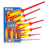 Artikelbild 1 für S&R Schraubenausdreher-Set VDE Elektriker 250.681.307 PH 0 75mm, PH 1 75mm, PH2 100mm, SL 3,0 80mm, SL 5,5 125mm, SL 6,5 150mm, Artikelnummer 390338