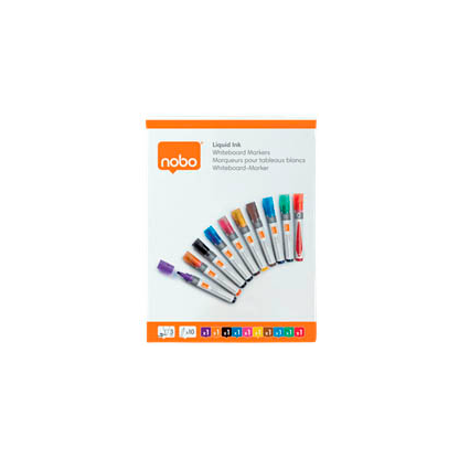 Artikelbild 2 für nobo Liquid Ink Whiteboard-Marker farbsortiert 3,0 mm, 10 St., Artikelnummer 671319