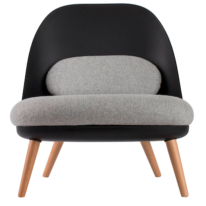 Artikelbild 2 für meet powered by PAPERFLOW Sessel COCOON schwarz buche Kunststoff, 1 St., Artikelnummer 139711