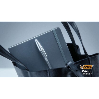 Artikelbild 9 für BIC Kugelschreiber Cristal Re'New metallic-silber, Schreibfarbe: blau, 1 Set, Artikelnummer 844502