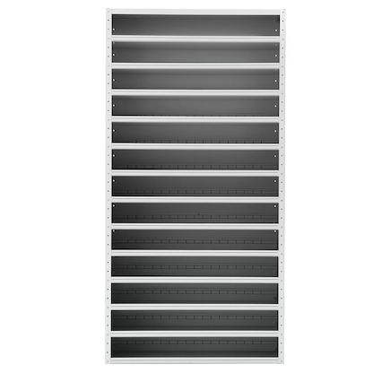 Artikelbild 6 für Gürkan Stahlschrank 110666 lichtgrau, blau 100,0 x 40,0 x 198,0 cm, aufgebaut, Artikelnummer 149000