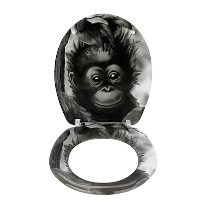 Artikelbild 2 für WENKO WC-Sitz Affe schwarz, Artikelnummer 812364