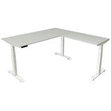 Artikelbild 1 für Kerkmann Move 4 elektrisch höhenverstellbarer Schreibtisch lichtgrau rechteckig, T-Fuß-Gestell weiß 180,0 x 180,0 cm, Artikelnummer 998169