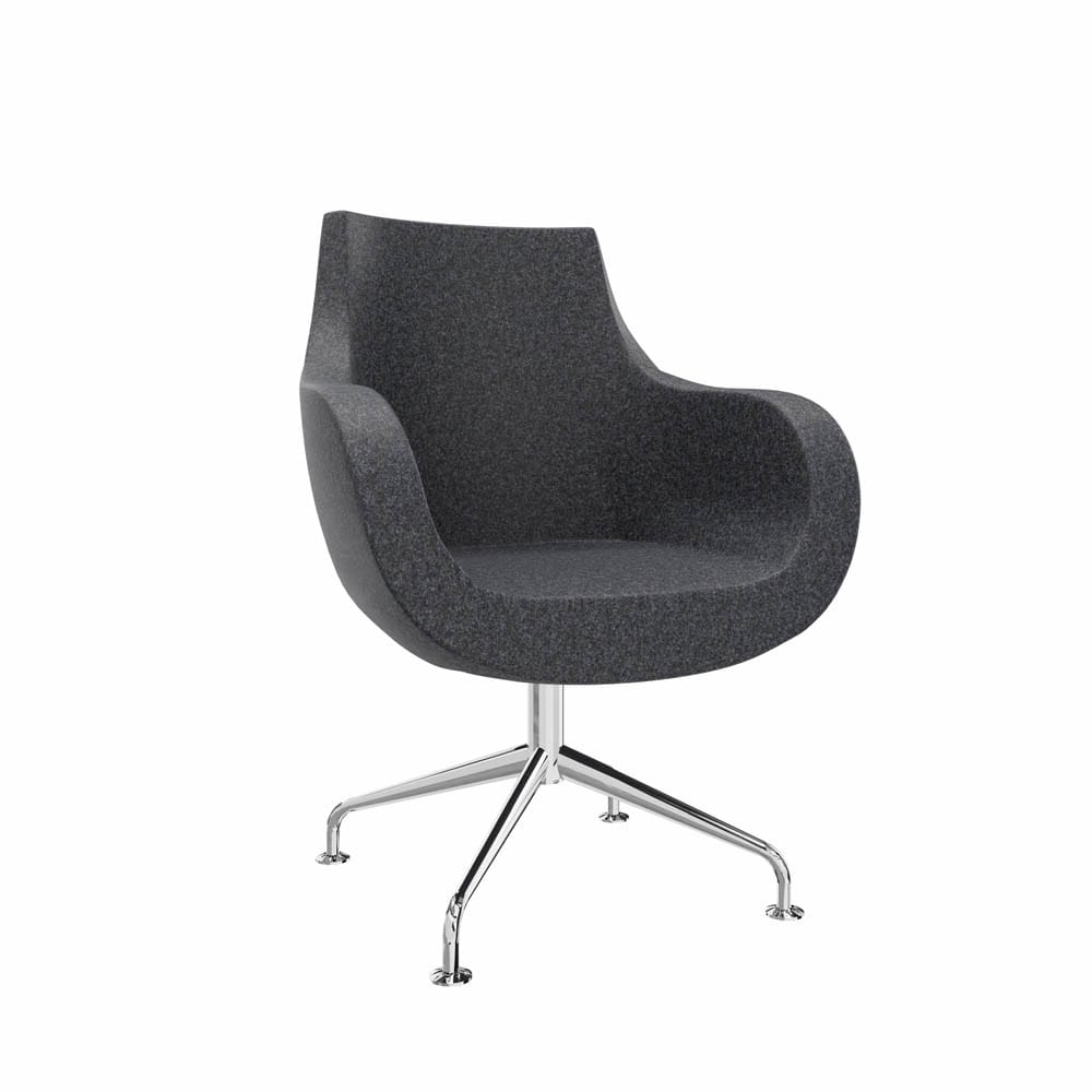 fm Sessel Pirum anthrazit chrom Stoff 71,0 x 73,0 x 94,5 cm, 1 St ...