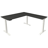 Artikelbild 1 für Kerkmann Move 4 elektrisch höhenverstellbarer Schreibtisch anthrazit rechteckig, T-Fuß-Gestell weiß 180,0 x 180,0 cm, Artikelnummer 998373