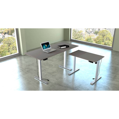 Artikelbild 6 für Kerkmann Move 1 elektrisch höhenverstellbarer Schreibtisch grafit rechteckig, T-Fuß-Gestell silber 100,0 x 60,0 cm, Artikelnummer 287617