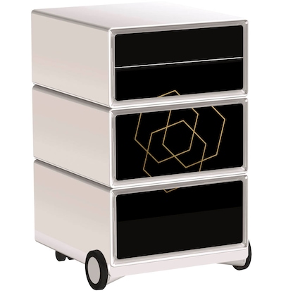 Artikelbild für PAPERFLOW easyBox Classic Chic Rollcontainer weiß, bunt 4 Auszüge 39,0 x 43,6 x 64,2 cm, Artikelnummer 214456