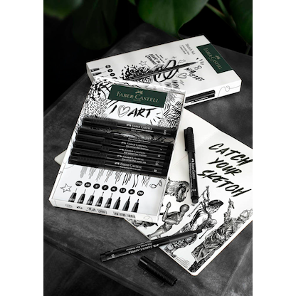 Artikelbild 7 für FABER-CASTELL Pitt Artist Pen Handlettering-Set schwarz, 1 Set, Artikelnummer 278347