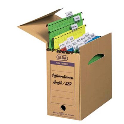 Artikelbild für 6 ELBA Archivboxen tric system braun 16,0 x 34,1 x 31,5 cm, Artikelnummer 748624