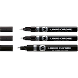 Artikelbild 1 für MOLOTOW LIQUID CHROME™ Acrylstifte-Set chrom 3 St., Artikelnummer 970792