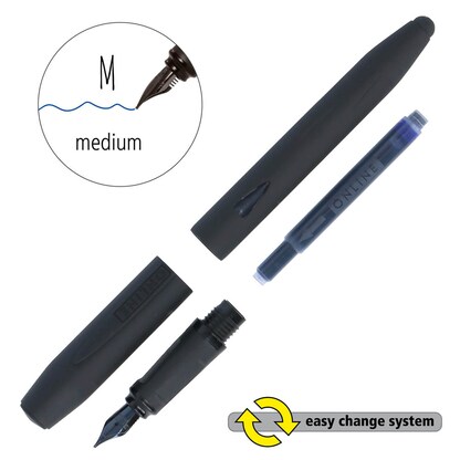 Artikelbild 2 für ONLINE® Nero Patronenfüller schwarz M (mittel), Artikelnummer 598305