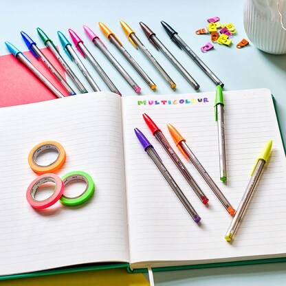 Artikelbild 3 für BIC Kugelschreiber CRISTAL MULTICOLOUR transparent, Schreibfarbe: farbsortiert, 10 St., Artikelnummer 844474