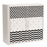 Artikelbild 1 für PAPERFLOW easyOffice Black & White Rollladenschrank 60436 2 Fachböden 110,0 x 41,5 x 104,0 cm, Artikelnummer 210819