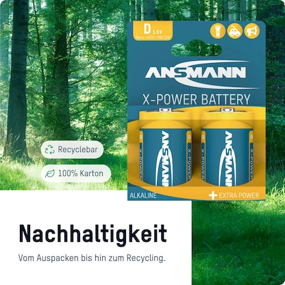 Artikelbild 6 für 2 ANSMANN Batterien X-POWER Mono D 1,5 V, Artikelnummer 584979