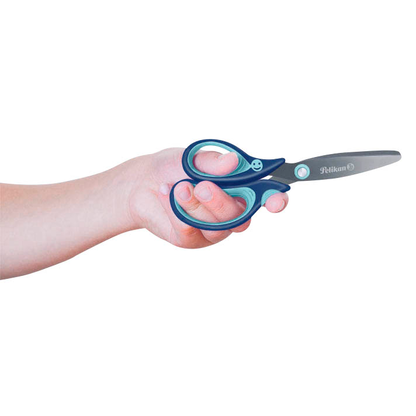 Artikelbild 2 für Pelikan Linkshänder-Papierschere griffix® blau-hellblau 14,0 cm, Artikelnummer 368769