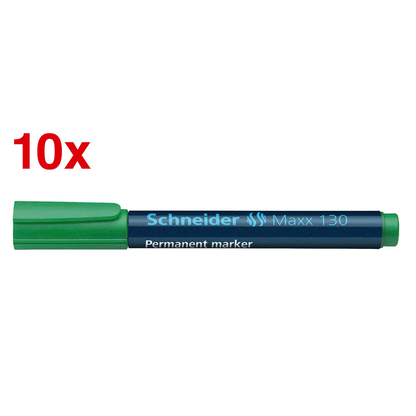 Artikelbild für Schneider Maxx 130 Permanentmarker grün 1,0 - 3,0 mm, 10 St., Artikelnummer 779454