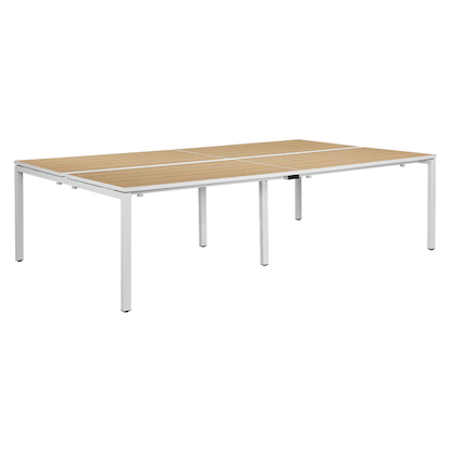 Artikelbild 9 für PAPERFLOW easyDesk Doppelschreibtisch buche rechteckig, 4-Fuß-Gestell weiß 320,0 x 166,0 cm, Artikelnummer 527940