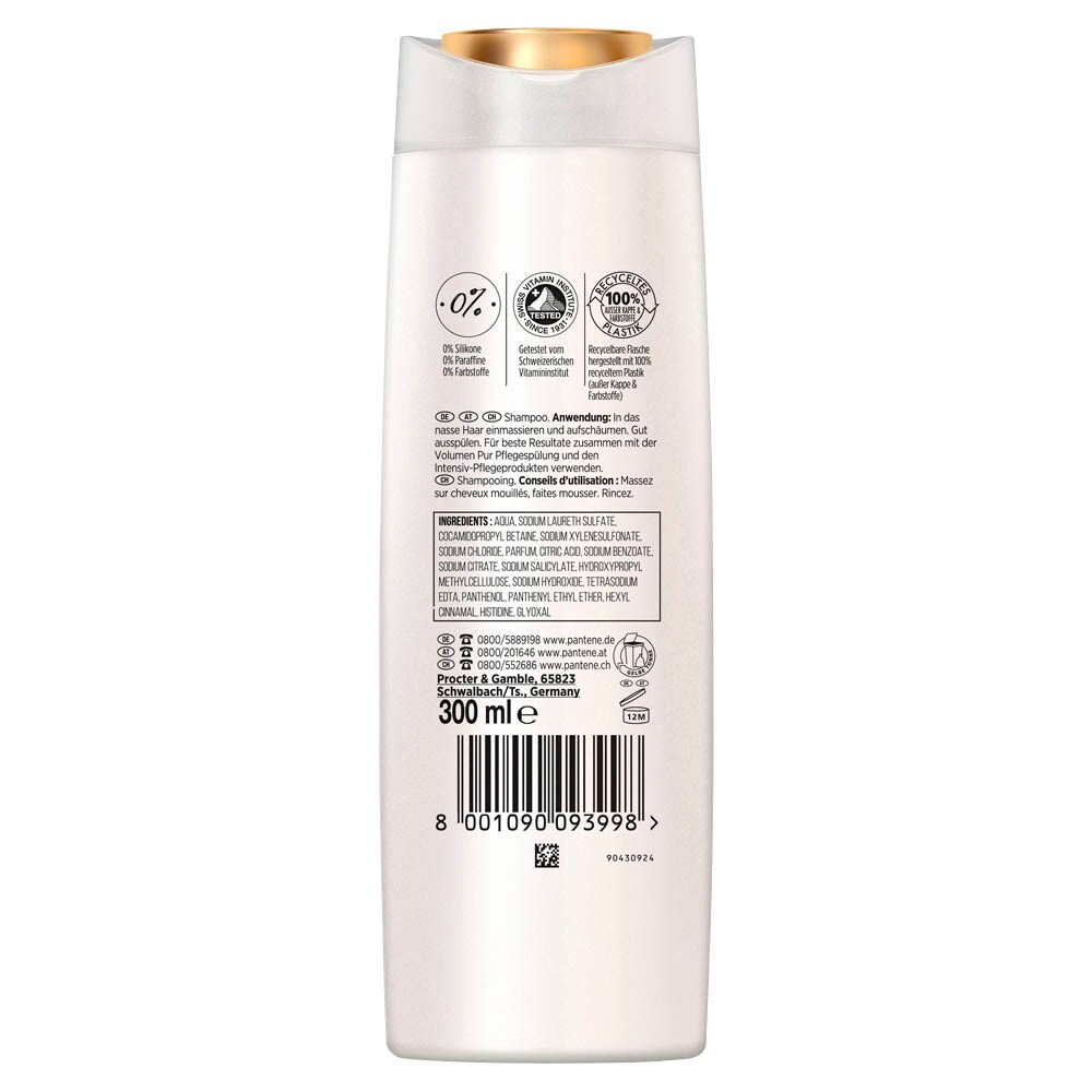 Pantene Pro-V Volumen & Körper Shampoo – Für Feines, Plattes Haar, 400 Ml – Gibt Leichte Fülle Und Glanz