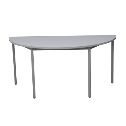 Artikelbild 3 für Gürkan Mehrzwecktisch grau halbrund, Vierkantrohr grau, 140,0 x 70,0 x 75,0 cm, Artikelnummer 824654