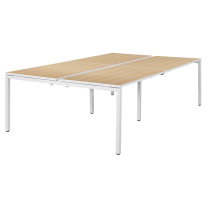 Artikelbild 10 für PAPERFLOW easyDesk Doppelschreibtisch buche rechteckig, 4-Fuß-Gestell weiß 320,0 x 166,0 cm, Artikelnummer 527940