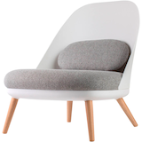 Artikelbild 1 für meet powered by PAPERFLOW Sessel COCOON weiß buche Kunststoff, 1 St., Artikelnummer 139731