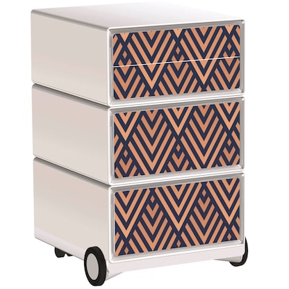 Artikelbild für PAPERFLOW easyBox Classic Chic Rollcontainer weiß, bunt 4 Auszüge 39,0 x 43,6 x 64,2 cm, Artikelnummer 215457
