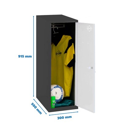 Artikelbild 2 für Simonrack Spind SIMONLOCKER DISM SINGLE anthrazit, weiß 8425437108563, 1 Schließfach 30,0 x 50,0 x 91,5 cm, Artikelnummer 354128