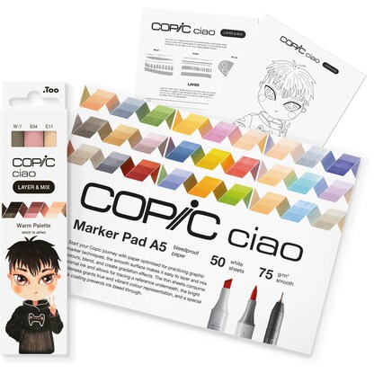 Artikelbild 3 für COPIC® Ciao Warm Palette Starter Layoutmarker-Set farbsortiert 1,0 + 6,0 mm, 1 Set, Artikelnummer 606808
