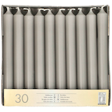 Artikelbild 1 für 30 STARPAK Kerzen grau, Artikelnummer 618617