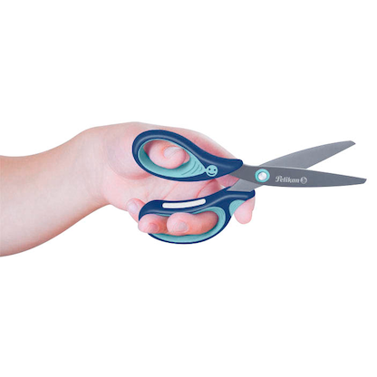 Artikelbild 3 für Pelikan Linkshänder-Papierschere griffix® blau-hellblau 14,0 cm, Artikelnummer 368769