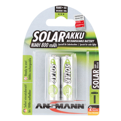 Artikelbild 8 für 2 ANSMANN Akkus Solar Mignon AA 800 mAh, Artikelnummer 728428
