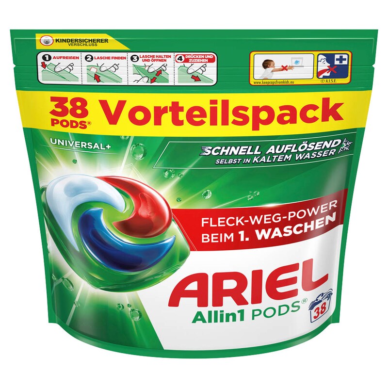 ARIEL UNIVERSAL+ Allin1 PODS Waschmittel Caps, 76 St