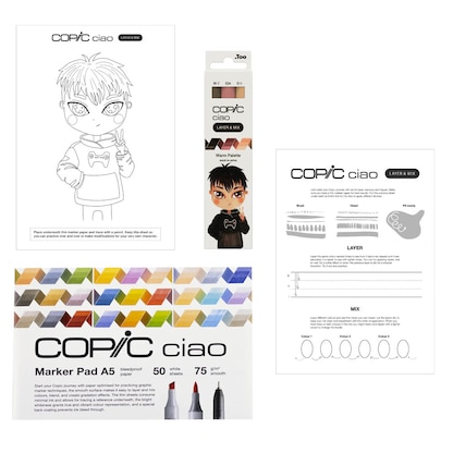 Artikelbild für COPIC® Ciao Warm Palette Starter Layoutmarker-Set farbsortiert 1,0 + 6,0 mm, 1 Set, Artikelnummer 606808