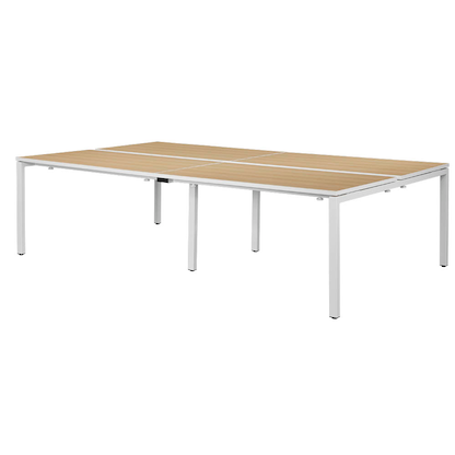 Artikelbild 11 für PAPERFLOW easyDesk Doppelschreibtisch buche rechteckig, 4-Fuß-Gestell weiß 320,0 x 166,0 cm, Artikelnummer 527940