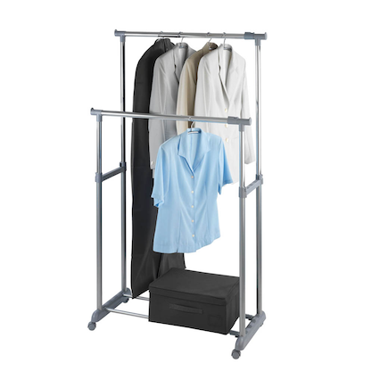 Artikelbild 12 für WENKO Teleskop-Garderobe Twin Bars grau Metall 95,0-163,0 x 98,0-168,0 cm, Artikelnummer 817546