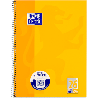 Artikelbild 2 für OXFORD Collegeblock Schule Lineatur 26 kariert DIN A4 Außenrand, 1 Block, Artikelnummer 798189
