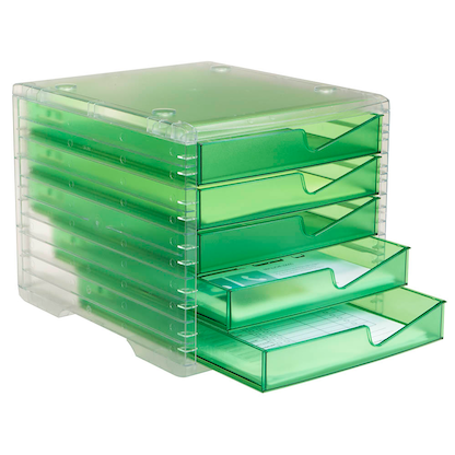 Artikelbild 4 für styro Schubladenbox styroswingbox light gecko 275-8430.25124, DIN A4 mit 5 Schubladen, Artikelnummer 821864