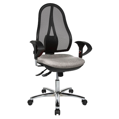 Artikelbild für Topstar Bürostuhl Open Point SY Deluxe, OP290U G23 Stoff grau, Gestell chrom, Artikelnummer 617631