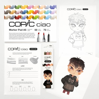 Artikelbild 4 für COPIC® Ciao Warm Palette Starter Layoutmarker-Set farbsortiert 1,0 + 6,0 mm, 1 Set, Artikelnummer 606808