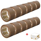 Artikelbild 1 für AKTION: office discount Packband braun 50,0 mm x 66,0 m 12 Rollen + GRATIS office discount Zettelbox, Artikelnummer 459540