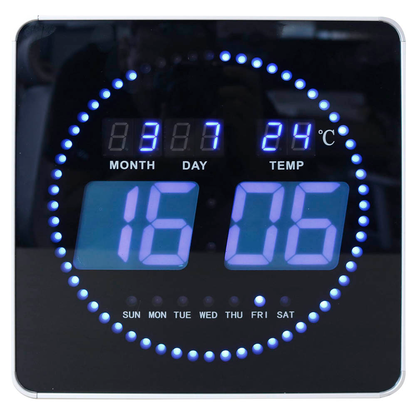 Artikelbild 11 für unilux digitale Wanduhr Flo schwarz Aluminium, Artikelnummer 723161