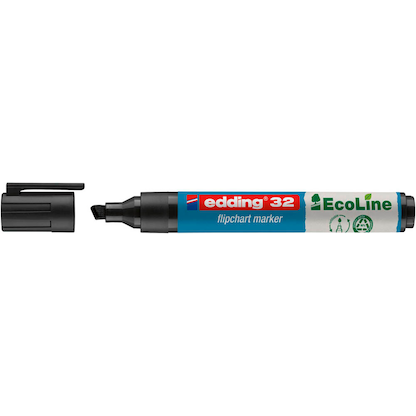 Artikelbild 4 für edding 32 Ecoline Flipchart-Marker schwarz 1,0 - 5,0 mm, 10 St., Artikelnummer 333031