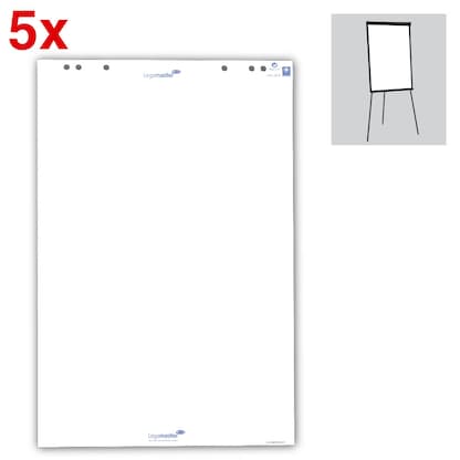 Artikelbild 3 für Legamaster Flipchart-Papier blanko 65,0 x 98,0 cm, 20 Blatt, 5 Blöcke, Artikelnummer 140954