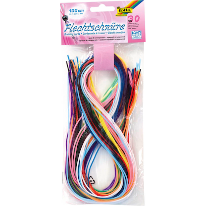 Artikelbild 9 für folia Bastelset Flechtschnüre Basic Mix mehrfarbig 30 St., Artikelnummer 287528