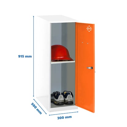 Artikelbild 2 für Simonrack Spind SIMONLOCKER DISM weiß, orange 8425437116834, 1 Schließfach 30,0 x 50,0 x 91,5 cm, Artikelnummer 355158
