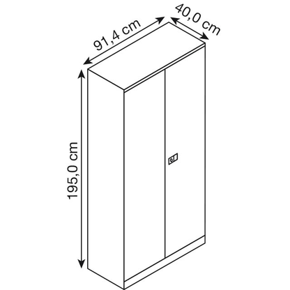 Artikelbild 2 für AKTION: 3 BISLEY Stahlschränke Universal E782A04505P3 lichtgrau, oxofordblau 91,4 x 40,0 x 195,0 cm, aufgebaut, Artikelnummer 102679