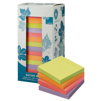 Artikelbild 19 für inFO Recycling Haftnotizen farbsortiert, 16 Blöcke, Artikelnummer 458321