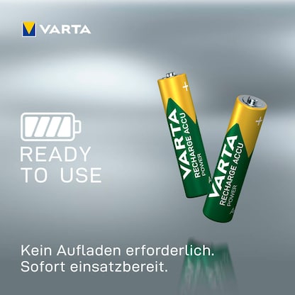 Artikelbild 3 für 4 VARTA Akkus RECHARGE ACCU Power Micro AAA 1.000 mAh, Artikelnummer 583157