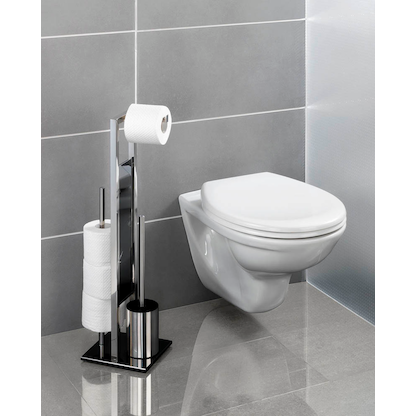 Artikelbild 2 für Maximex WC-Garnitur 3in1 silber/schwarz Metall, Artikelnummer 431553