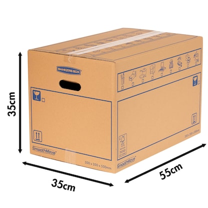Artikelbild 2 für 10 Bankers Box Umzugskartons SmoothMove Standard 55,5 x 35,5 x 36,0 cm, Artikelnummer 539058